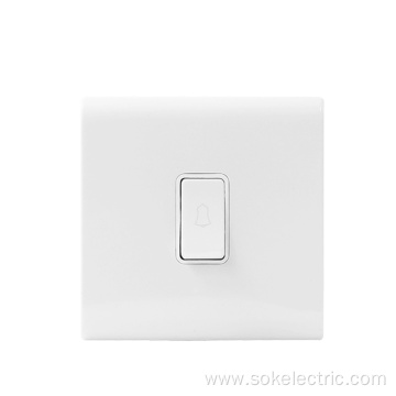 6A250V 1Gang Door Bell Switch White British switches